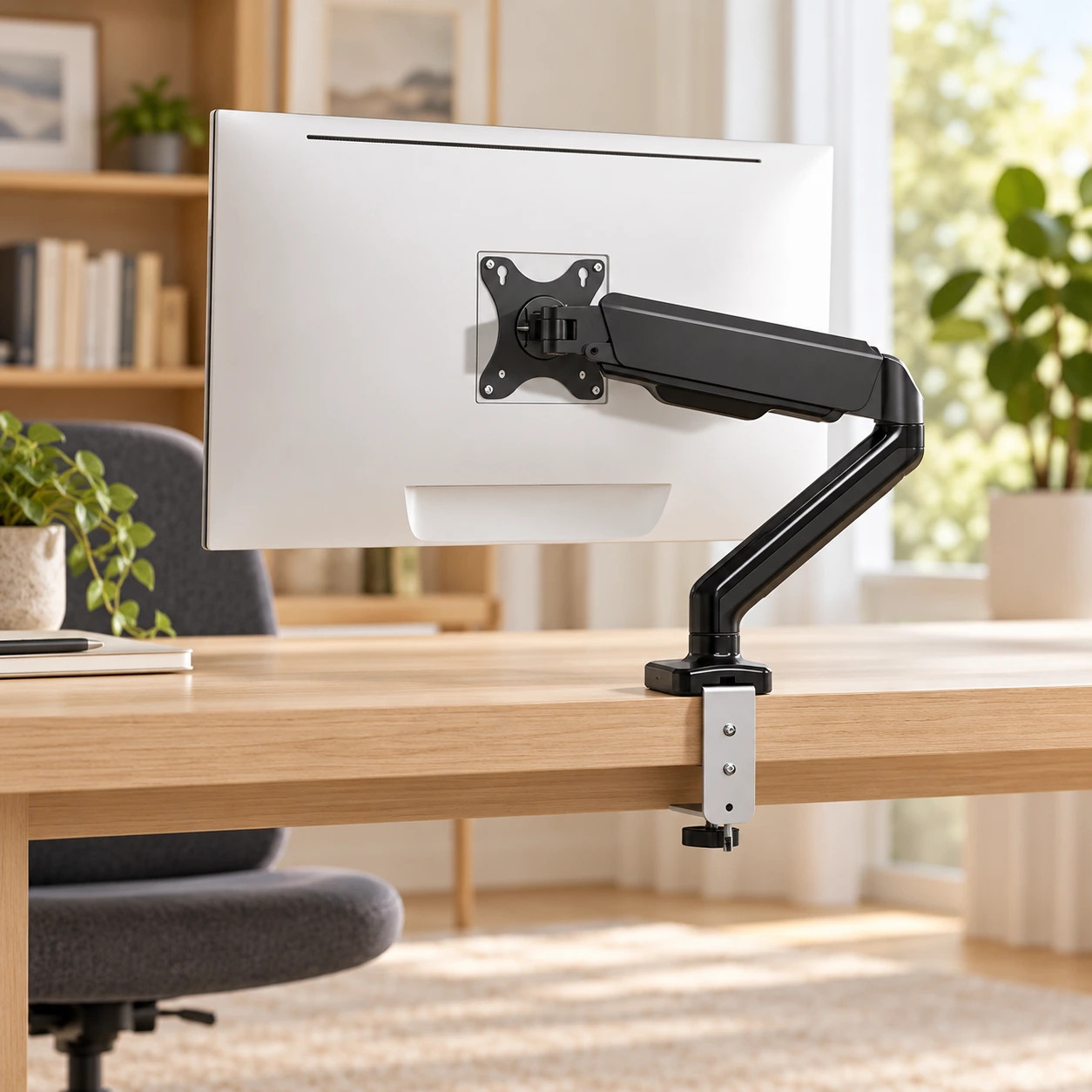 Интерьер Desk Setup — Humanmotion T6JD-1B-01 Single Monitor Arm · 1:1