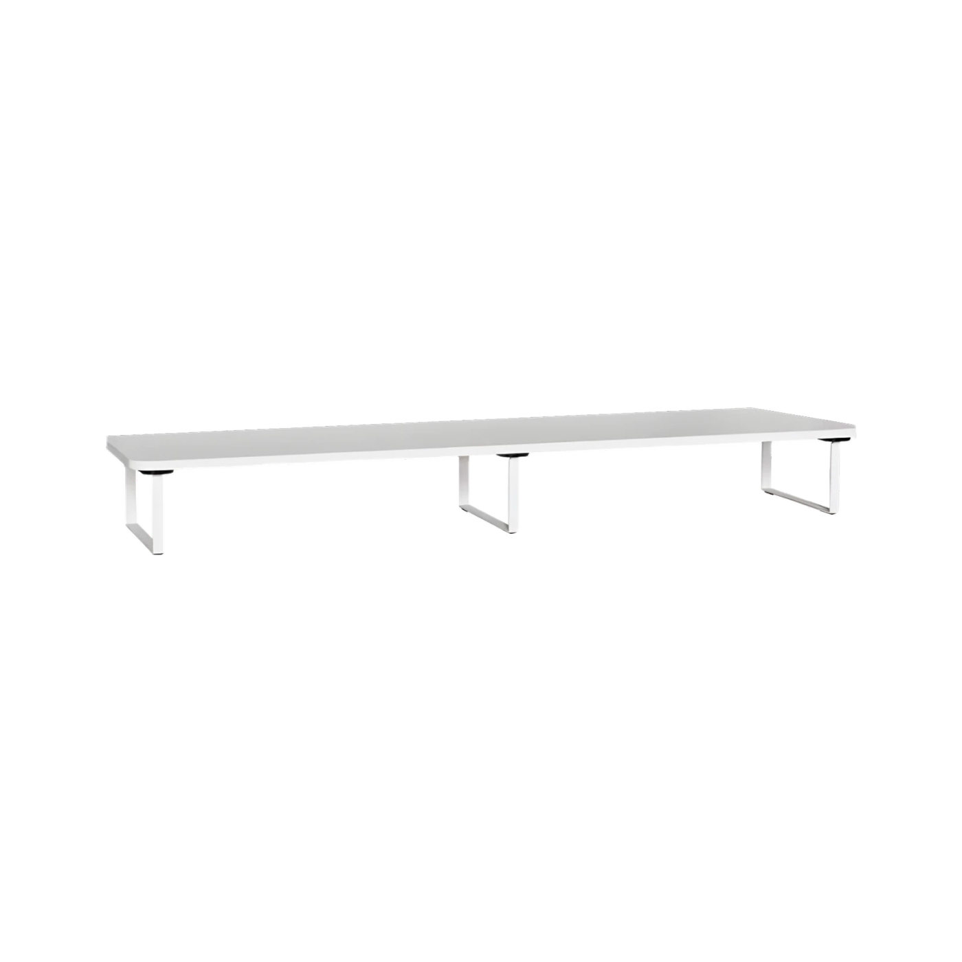 Monitor Stand Brateck, цвет белый, вид спереди под углом