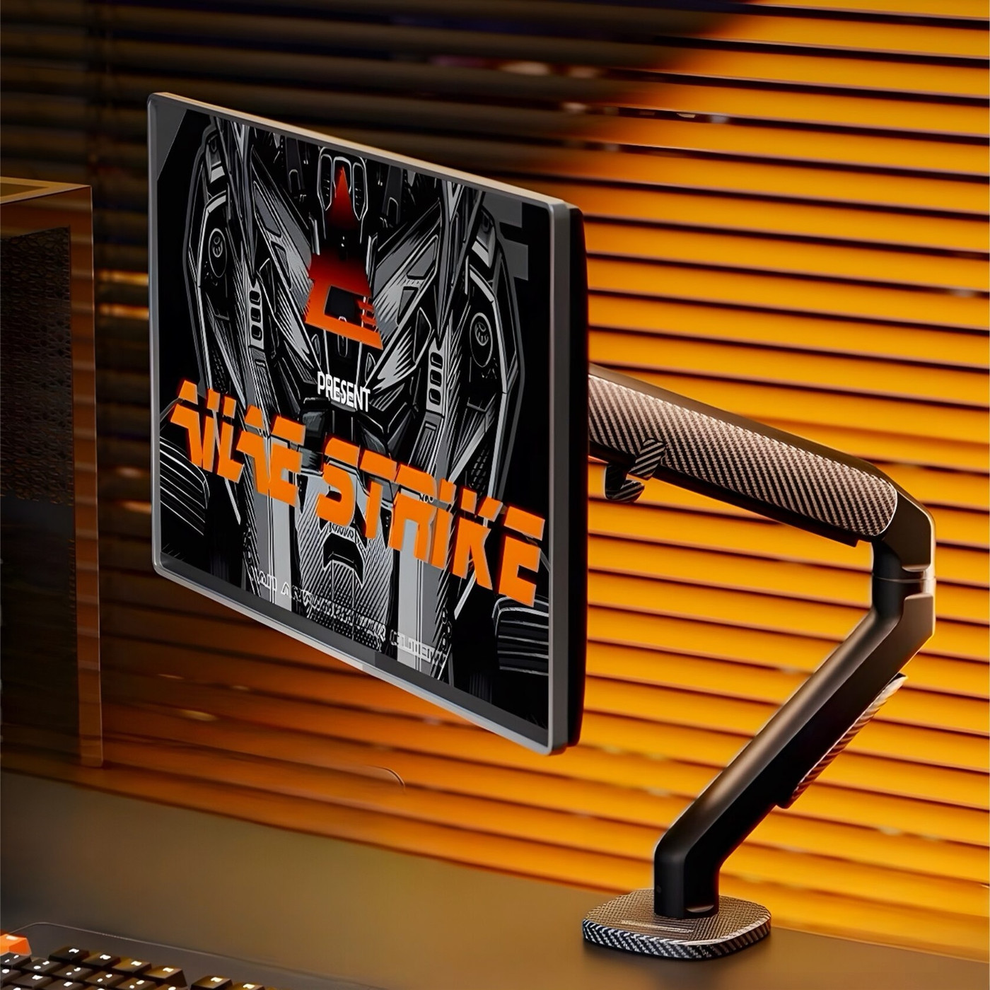 Humanmotion T6-1C Single Monitor Arm, на столе