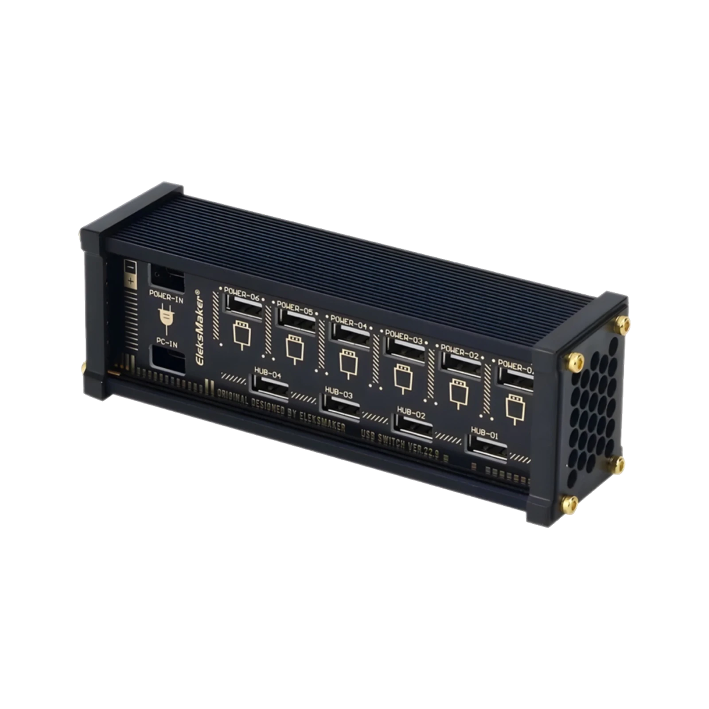 USB EleksHub Switch HK5, вид сзади, вид сверху под углом