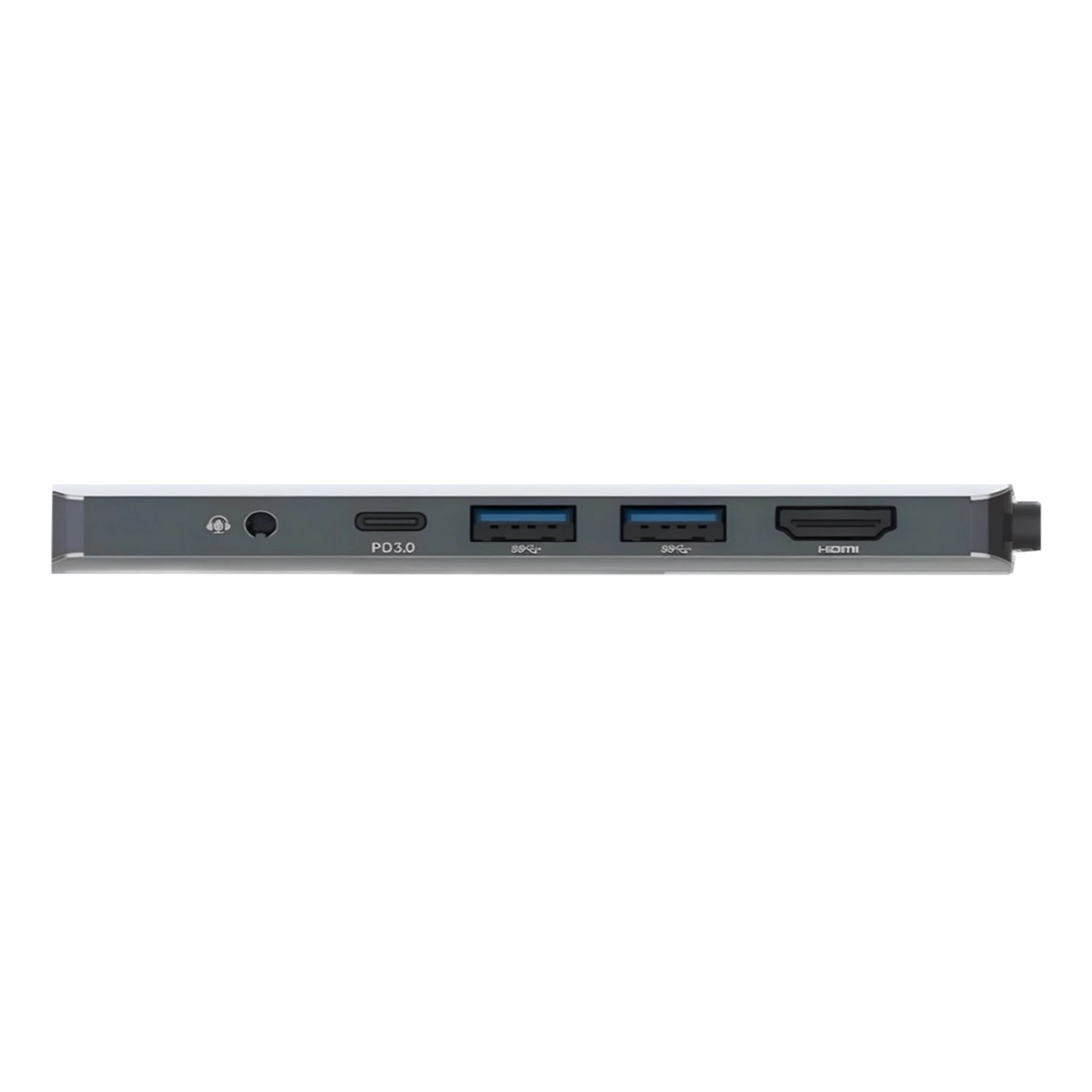 Док-станция Belkin 7 in 1, крупный план, вид спереди, разъёмы