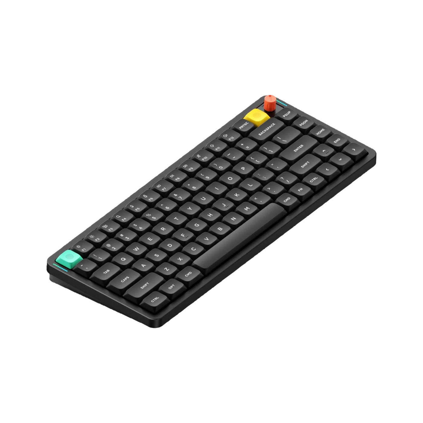 NuPhy Air75 V3, цвет тёмный, вид спереди под углом