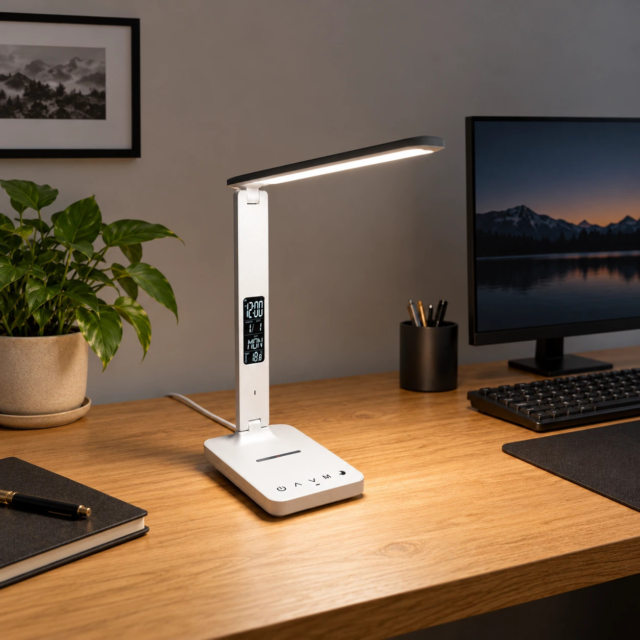 Интерьер Desk Setup — LED лампа c беспроводной зарядкой · 1:1