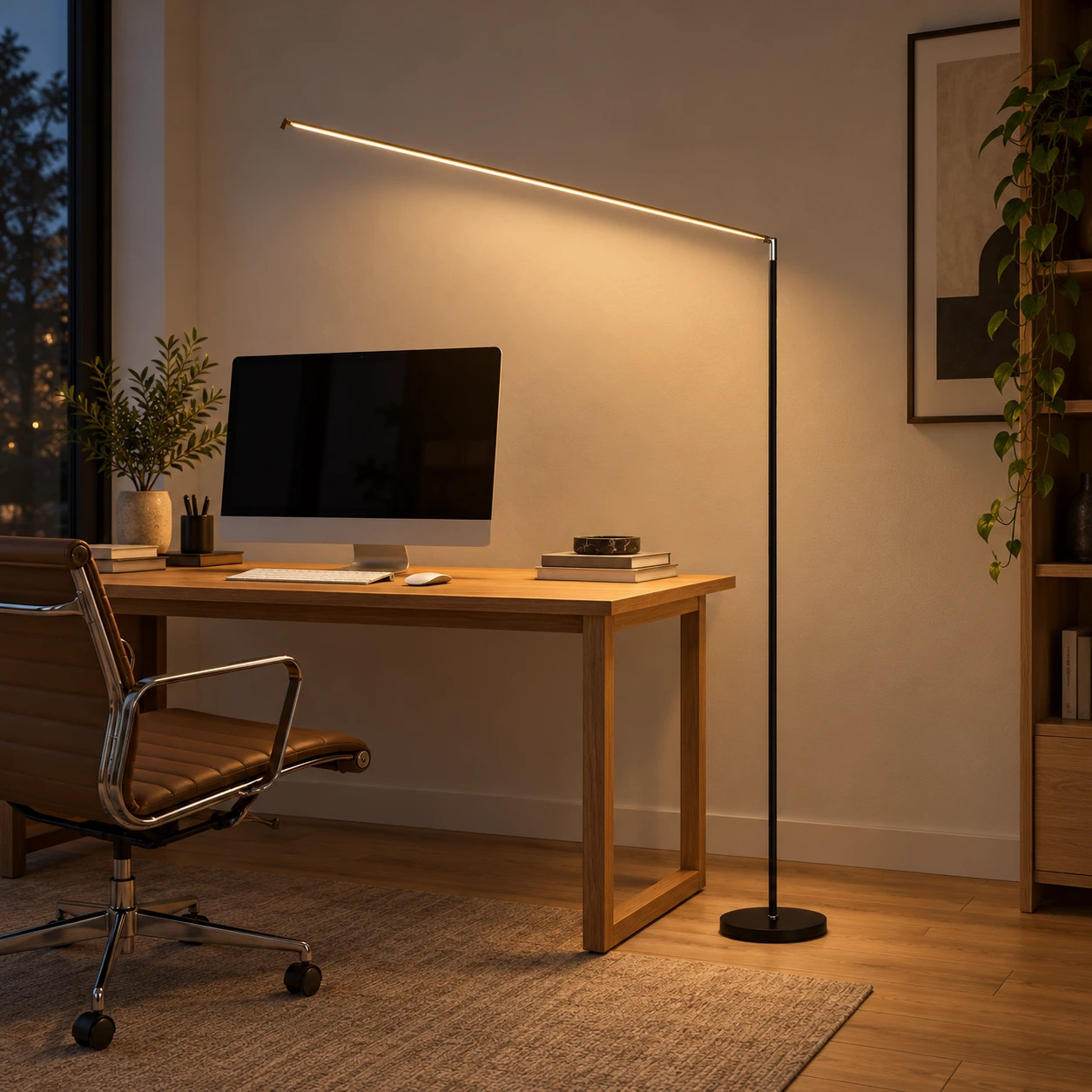 Интерьер Desk Setup — LED лампа в скандинавском стиле · 1:1