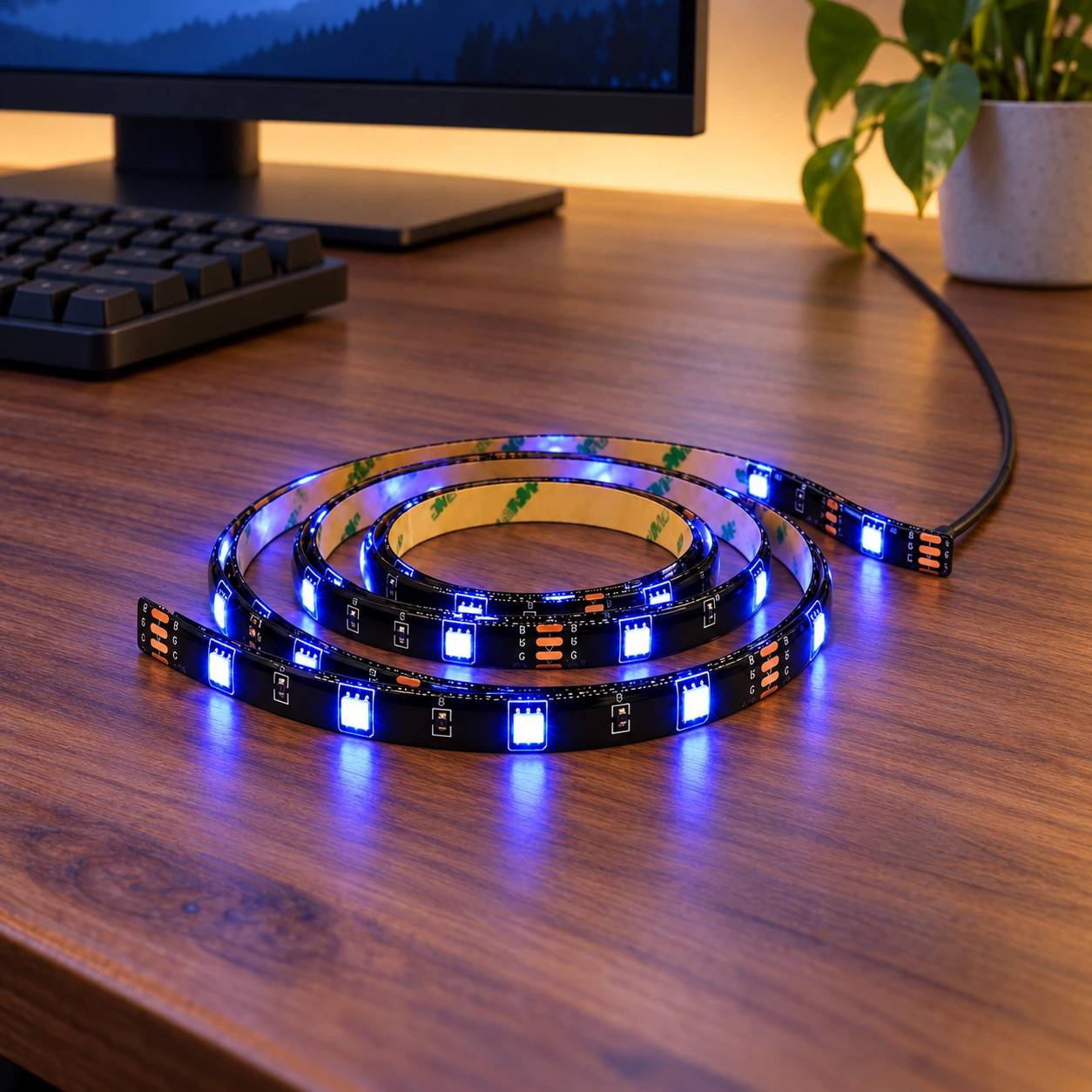 Интерьер Desk Setup — RGB LED лента · 1:1